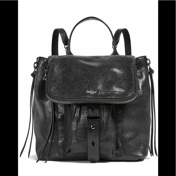 Botkier New York Warren Iridescent Black Leather Backpack Purse Botkier New York Black Backpack NWT | eBay main image 4
